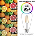 thumbnail image 5 of Energetic ST19 LED Vintage Edison Light Bulb, 7W Non-Dimmable, 5000K Daylight, 4-Pack, 5 of 5
