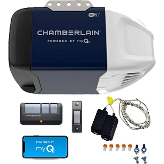 Chamberlain B2202, 1/2 HP Belt Drive Garage Door Opener with Durable
