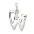 thumbnail image 4 of 925 Sterling Silver Dainty Letter W Initial Name Monogram Necklace Charm Pendant, 4 of 8