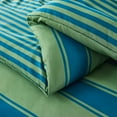 thumbnail image 6 of Lush Decor Gale Cabana Stripe? Reversible Comforter 2 Piece Set Twin/ Twin Xl Blue & Sage - Striped Bedding Set - Kids Green Comforter - Coastal Dorm Decor, 6 of 11
