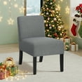 thumbnail image 4 of NiamVelo  Armless Accent Chair for living room, Modern Side Chair Upholstered Chair Sofa Chair Gray Chair, 4 of 13