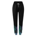 thumbnail image 3 of JGTDBPO Sweatpants For Women Baggy Lounge Ankle Banded Flame Printing Pants Elastic Tie Waist High Waist Drawstring With Pockets Long Pants Sporty Gym Athletic Fit Jogger Workout Cinch Bottom Trousers, 3 of 4