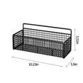 thumbnail image 3 of Leodye 1PCS Metal Wall Mounted Storage Basket Open Design Kitchen Seasoning Shower Toiletries Sundries Organizer Rack -10.16x5.87x5.43in, 3 of 6