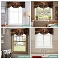 thumbnail image 6 of Tie Up Valances for Windows, Cowboy Western Adjustable Valance Curtains Window Treatment for Living Room, Cowboy Hats Boots Retro Rose Brown Wooden Rod Pocket Kitchen Curtains & Drapes 54x18 Inch, 6 of 9