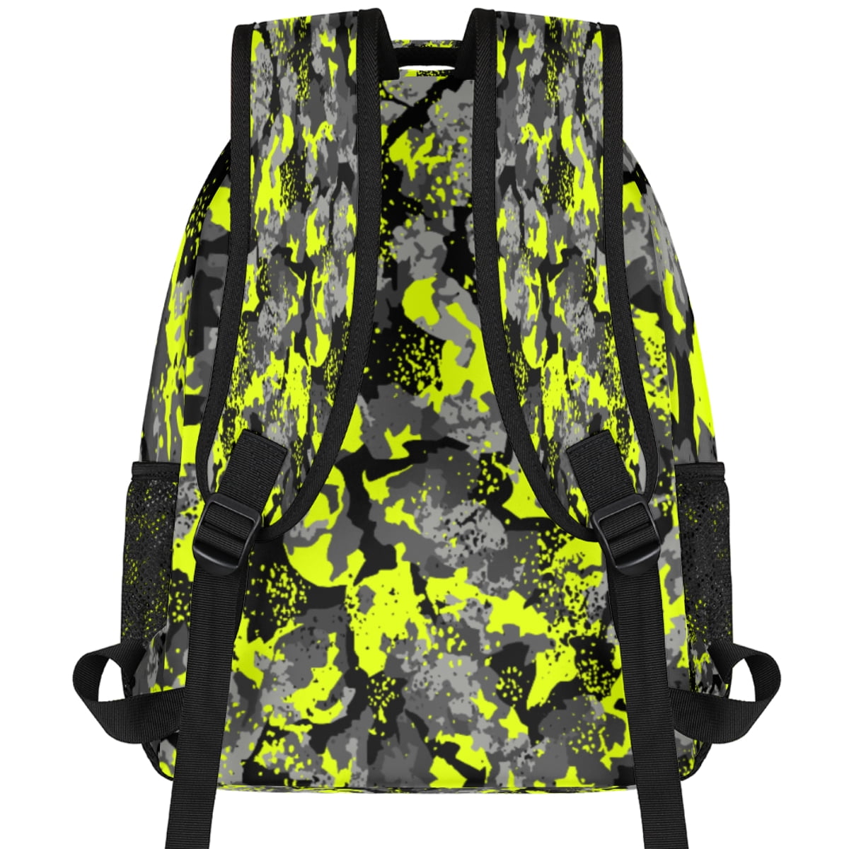 Fluorescent Camouflage Backpack Bookbag for Boys Girl, Laptop Big Book Bag Travel Hiking Camping Daypack Rucksack