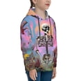 thumbnail image 3 of Haiem Sky Sunflower Skull Pattern Boys Hoodie, Youth Pullover Hooded Sweatshirt, Kangaroo Pocket Hoodie for Kids Girls -Large, 3 of 6