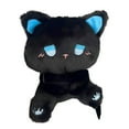 thumbnail image 2 of Black Cat Stuffed Animals, 5.9 inch Stuffed Animals Black Cat Plush, Cute Cat Plushies Toy, Soft Kitten Plushie Cuddle Pillow, Anime Plushie Doll, Cute Stuff Toys Gift for Girls,Boys(Blue), 2 of 6