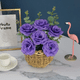thumbnail image 3 of 50 Flores Artificiales Decoración Para Bodas,morado Oscuro, 3 of 5