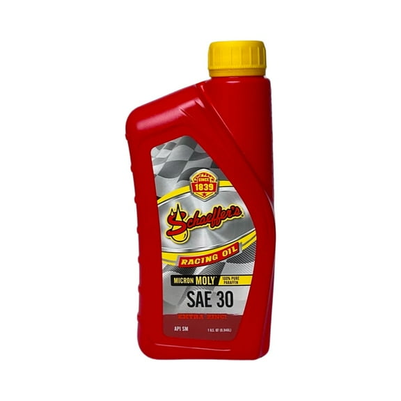 Schaeffer's Racing Oil 011030-012S Micron Moly SAE 30 Extra Zinc, 1 qt.