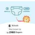 thumbnail image 4 of Diaper Pail Refills Compatible with Classic & Compact - 2160 Count (8x270) Unscented Diaper Bags | Extra Thick Compatible with Genie Ubbi, Munchkin, 2160 Count, Odor Control Baby Essentials, 4 of 4