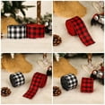 thumbnail image 5 of 2 Rolls Wired Edge Ribbons, 16.5 Feet x 2 Inches Black Red Plaid Ribbon and Black White Buffalo Plaid Ribbon for DIY Gift Wrapping, Wedding Crafts Decoratio, 5 of 5