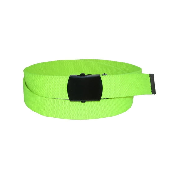 CTM Adjustable 1.25 Inch Wide Neon Fabric Web Belt (Women's Plus)