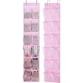 thumbnail image 1 of Organizador de Zapatos MISSLO para Niños, 2 Paquetes, para Colgar en la Puerta, Color Rosa, 1 of 7