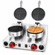 thumbnail image 1 of Wafflera Industrial Doble Bubble Waffle Gutstark Profesional Redonda 18 cm Acero Uso Rudo, 1 of 8