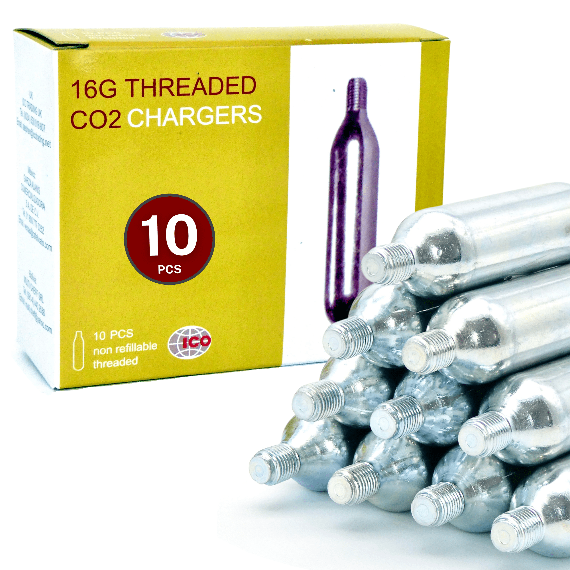 30 x Cartridge Soda Chargers 8g CO2 Bulb Brew Beer Home Natural Gas Non-Threaded 