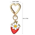 thumbnail image 2 of Raindrops Charm Llavero Fresa Con Anillo Y Margarita Para Accesorios Y Regalos, 2 of 8