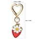thumbnail image 2 of Raindrops Charm Llavero Fresa Con Anillo Y Margarita Para Accesorios Y Regalos, 2 of 8