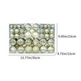 thumbnail image 4 of AYktou 100ct Christmas Tree Ornaments Set,Champagne Shatterproof Electroplated Christmas Balls Decorations,Xmas Decorative Hanging Ornaments with 7 Styles in 3 Sizes, 4 of 8