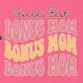 thumbnail image 5 of Wild Bobby, World's Best Bonus Mom Mother's Day Ladies Racerback Tank Top, Hot Pink, X-Large, 5 of 6