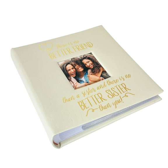 Better Friend, Better Sister Leatherette Photo Album, Fits 4" x 6" Pictures
