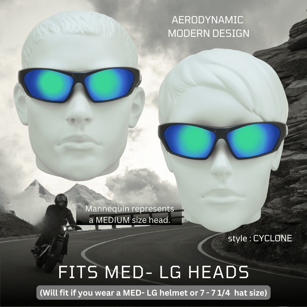Bikershades Motorcycle Glasses for Men Women Windproof Biker Goggles Foam Cushion