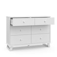 thumbnail image 6 of Storkcraft Modern 6-Drawer Kids and Baby Double Dresser, White, 6 of 9