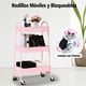 thumbnail image 5 of Carrito de Almacenamiento de Metal, 3 Niveles de Almacenaje, Carrito Organizador de Maquillaje con 4 Ganchos y 3 Pequeñas Cestas Colgantes para Oficina, Baño, Salón Cocina, 5 of 24
