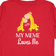 thumbnail image 4 of Inktastic My Meme Grandma Loves Me Giraffe Boys or Girls Long Sleeve Toddler T-Shirt, 4 of 5