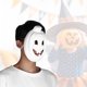 thumbnail image 5 of piezas de máscara blanca para adultos, máscara de dibujo DIY en blanco, accesorio de fiesta de disfraces de Halloween (calabaza), 5 of 8