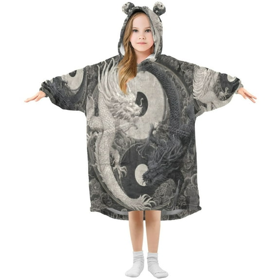 BZSMCE Wearable Blanket Hoodie Fashion Dragon Tempest Home Wear