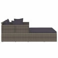 thumbnail image 1 of vidaXL Sunbed with Cushions Grey 182x118x63 cm Poly Rattan, 1 of 5