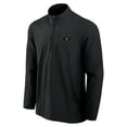 thumbnail image 2 of Men's Fanatics Black Las Vegas Raiders Front Office Micro Tonal Quarter-Zip Pullover, 2 of 3
