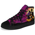 thumbnail image 5 of Aidianart Womens Halloween Cat High Top Canvas Sneakers High Top Shoes Size 12, 5 of 5