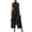 Black 04, variant on Two Piece Sets for Women 2-Piece Elegant Outfit, Mock Neck Sleeveless Asymmetrical Layered Tunic Top + High Waist Wide Leg Pants, Casual Set Rompers for Women