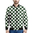 thumbnail image 5 of Chaqueta con cremallera a cuadros con estampado 3D multicolor para hombre, sudadera de gran tamaño, chaquetas de calle para primavera y otoño, abrigos de manga larga, 5 of 5