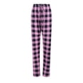 thumbnail image 4 of Bjutir Womens Pajamas Pants Casual Comfortable Micro Elastic Plaid Home Pants Drawstring Elastic Waist Loose Wide Leg Pajama Pants Pink, 4 of 8