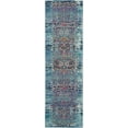 thumbnail image 2 of Nourison Vintage Kashan Persian Blue 2'4" x 8' Area Rug, (2x8), 2 of 7