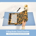 thumbnail image 5 of Ckdifva Yellow Black Blocks Pencil Pouch 3 Ring Zipper Pencil Case Binder Pockets Clear Top Cosmetic Bag 2 Pack, 5 of 6