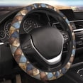 thumbnail image 3 of Lsque Rustic Tile Pattern Ultra Soft Car Steering Wheel Cover for Women, Standard 15 inch Size for Truck Van SUV Auto, 3 of 8