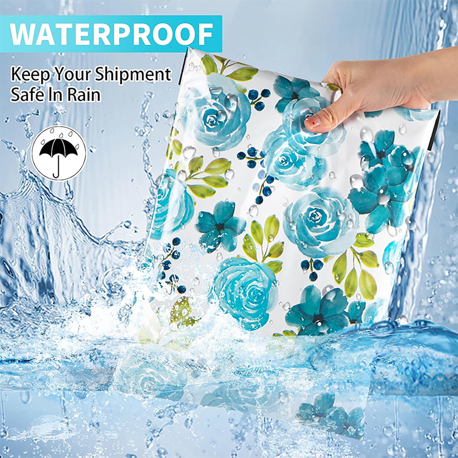 Floral Poly Mailers 10x13 Inch 100Pcs, Self-Seal Mailing Envelopes for Clothing & Small Business, Strong Adhesive Shipping Bags