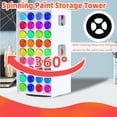 thumbnail image 6 of Austok Craft Paint Storage Rack 72 Holes Paint Storage Tower Vertical 360° Spinning Craft Paint Storage Organizer Portable Paint Organizer Holder with Handle Paint Organizer Box for 2oz Paint Bottles, 6 of 9