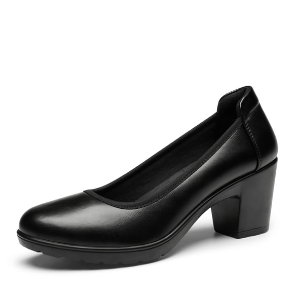 Zapatos de Tacón Bajo con Bloque Ancho para Mujer DREAM PAIRS Negro Talla 8W