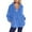 Blue, variant on Fleece Jacket Cozy Soft Winter Stand Collar Pullover Casual Outerwear For Fall And Cold Weather ComfortArmy GreenL