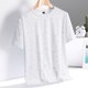thumbnail image 1 of Tops para hombre, blusas y camisas de cuello redondo y manga corta para hombre, camiseta deportiva informal de manga corta con cuello redondo transpirable de seda de hielo para hombre, blusa para homb, 1 of 8