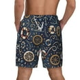 thumbnail image 4 of Goofa Nautical Printed Men's Swim Trunks Board Shorts Quick Dry Mens Swimming Trunks with Compression Liner,Breathable Fit Hawaii Beach Shorts-Large, 4 of 9