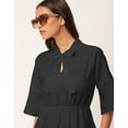 thumbnail image 5 of Moomaya Solid Bow-Knot Dress For Women, Ruffle Sleeve Tiered Flared Dress, 5 of 8