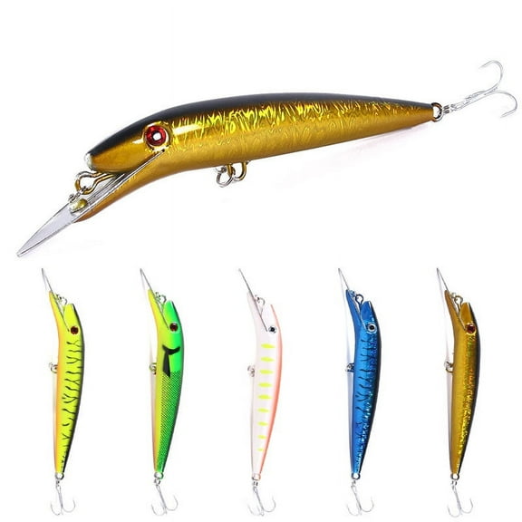 HENGJIA Fishing Deep Diving Fishing Lures Swimbait Large Sinking Minnow Lure Saltwater Jerkbait Lure 5Pcs/kit, 1.59oz/7.76in