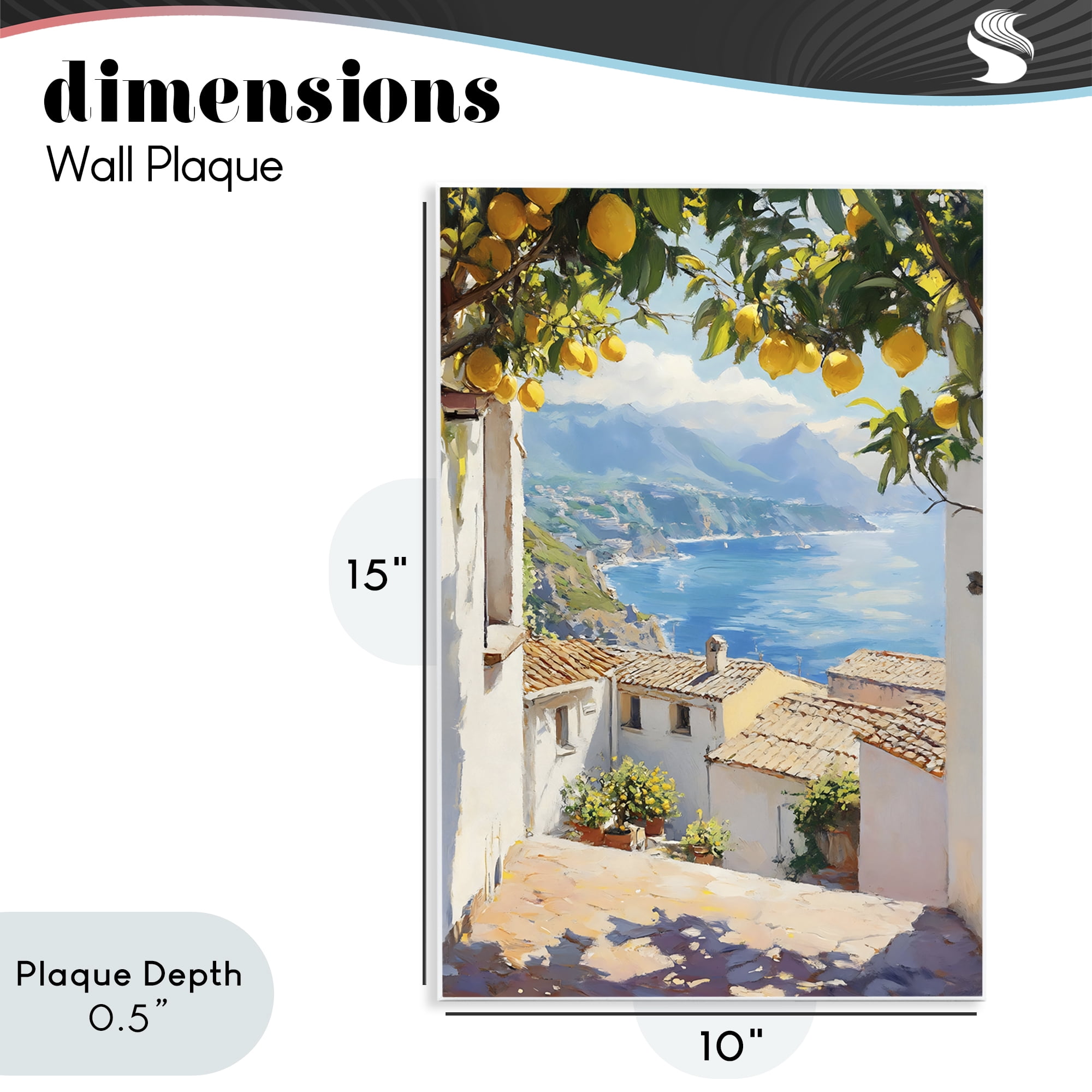 Stupell Industries Amalfi Coast Lemon Overhang Wall Plaque Art, design by LSR Design Studio
