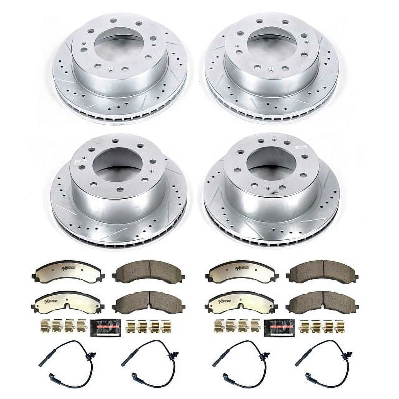 PowerStop Front and Rear Z36 Truck & Tow Carbon-Fiber Ceramic Brake Pad and Drilled and Slotted Rotor Kit Fits: CHEVROLET GMC Select Models K8732-36