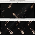 thumbnail image 2 of Soimoi Cotton Cambric Fabric Notes & Guitar Musical Instrument Printed Fabric 1 Yard 56 Inch Wide, 2 of 7